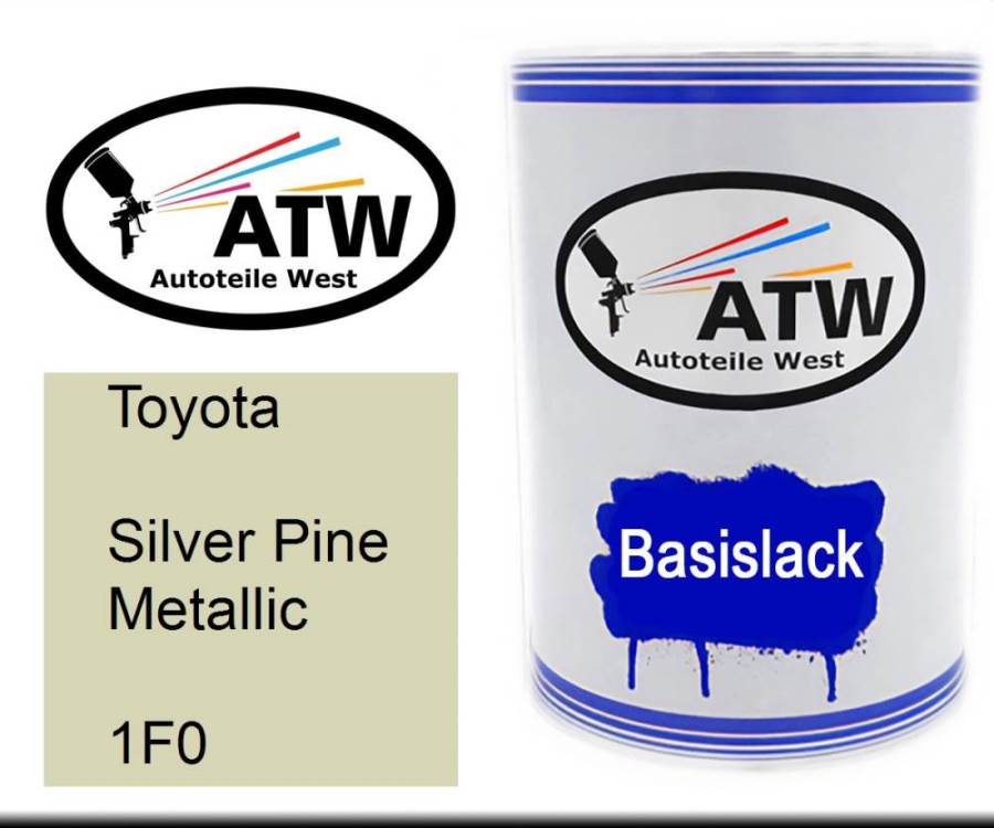 Toyota, Silver Pine Metallic, 1F0: 500ml Lackdose, von ATW Autoteile West.